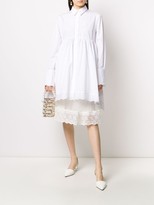 Thumbnail for your product : Simone Rocha Broderie Anglaise-Trimmed Long Shirt