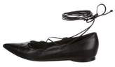 Thumbnail for your product : Michael Kors Leather Pointed-Toe Flats