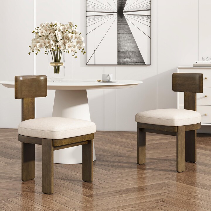 Christopher Knight Home Set of 2 Patti Modern Minimalist Fabric Upholstered Dining Chairs