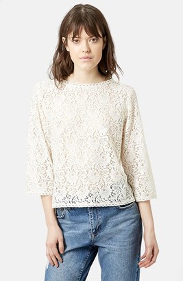 Topshop Boxy Lace Top