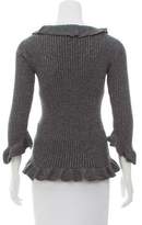 Thumbnail for your product : Diane von Furstenberg Metallic Accented Wool Cardigan