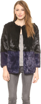 Thumbnail for your product : Jocelyn Colorblock Fur Coat