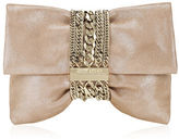 Thumbnail for your product : Jimmy Choo Chandra S Sand Shimmer Suede Clutch Bag