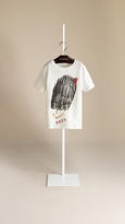 Thumbnail for your product : Burberry Bearskin Hat Graphic Cotton T-shirt