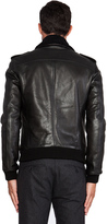 Thumbnail for your product : BLK DNM Leather Jacket 80 with 100% Shearling Collar