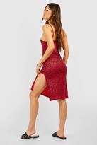 Thumbnail for your product : boohoo Leopard Print Jersey Slip Midi Dress