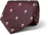 Thumbnail for your product : Alexander McQueen Skull Silk-Jacquard Tie