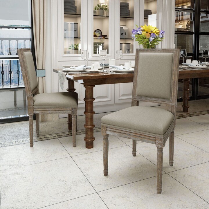 Streamdale Furniture Streamdale Classic Weathered Dining Chairs With Modern Color