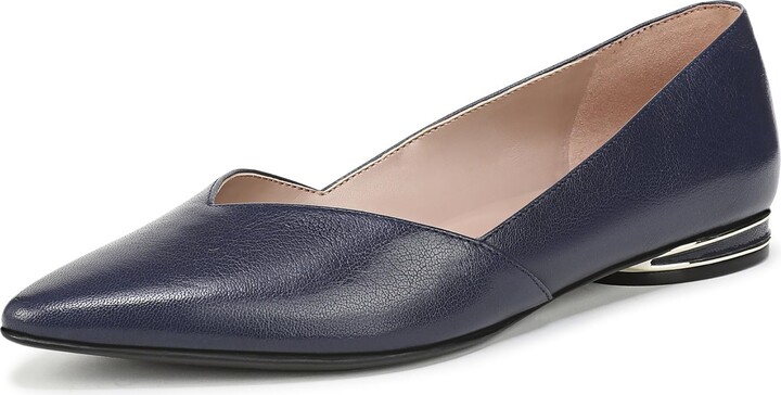 Naturalizer Women's Havana Ballet Flat Midnight Blue Leather 9.5 M
