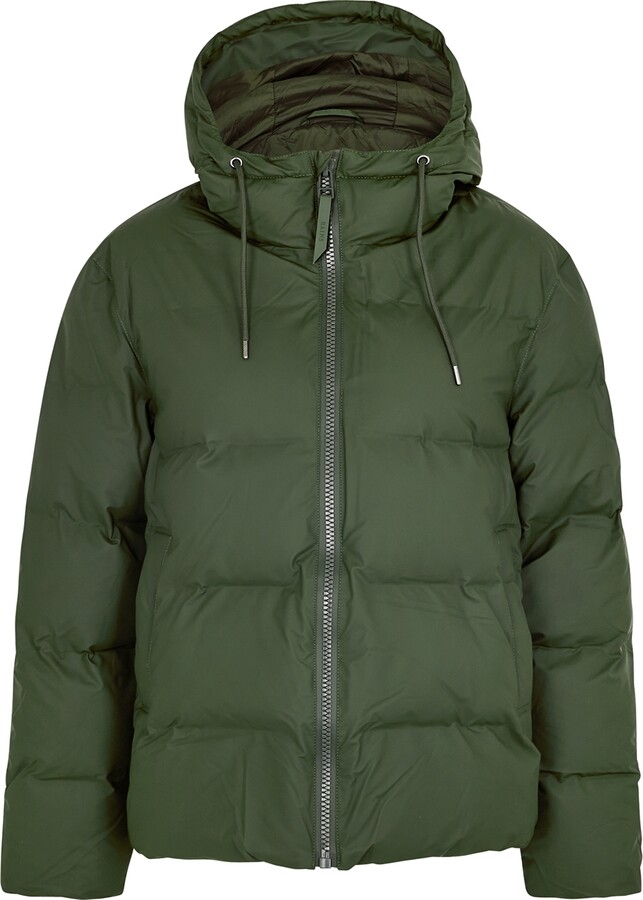 Rains Forest Green Quilted Shell Jacket ShopStyle