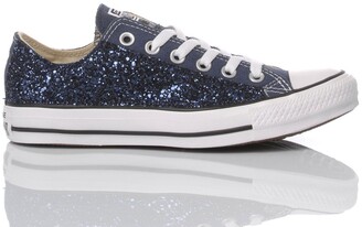 sparkly navy converse