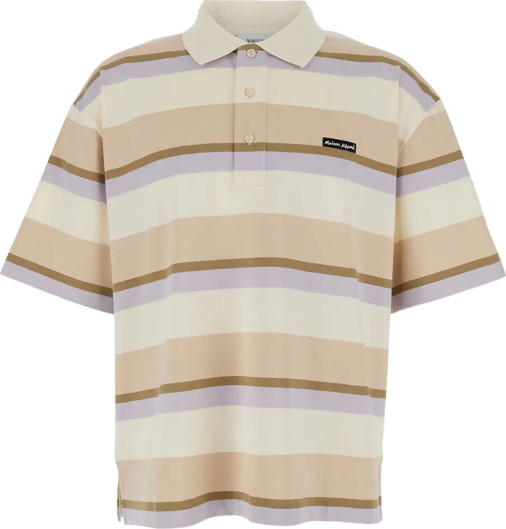 MAISON KITSUNÉ Striped Polo Shirt