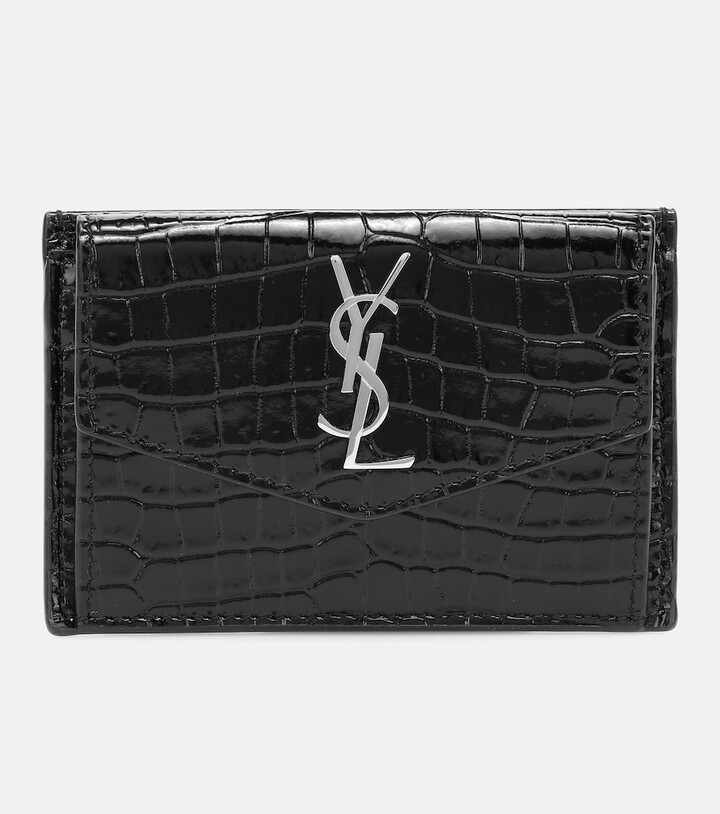 saint laurent black uptown card holder