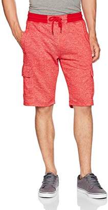 Southpole Men's Jogger Cargo Shorts in French Terry Basic Marled