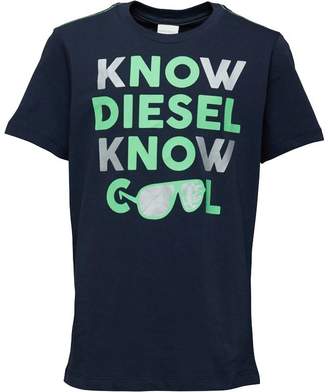 Diesel Boys Tapan T-Shirt Navy