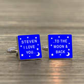 Thumbnail for your product : Nest Personalised 'I Love You...' Silver Cufflinks