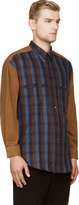 Thumbnail for your product : Umit Benan Brown Corduroy & Flannel Tobacco Shirt