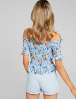 Thumbnail for your product : Dotti Dillon Shirred Shoulder Crop Top