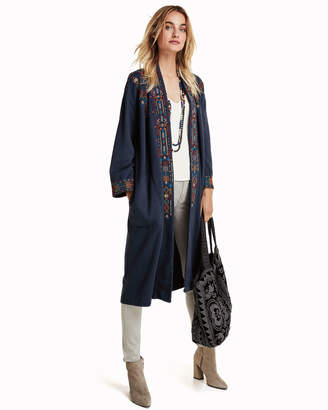 Johnny Was Plus Size Cleo Embroidered Long Coat