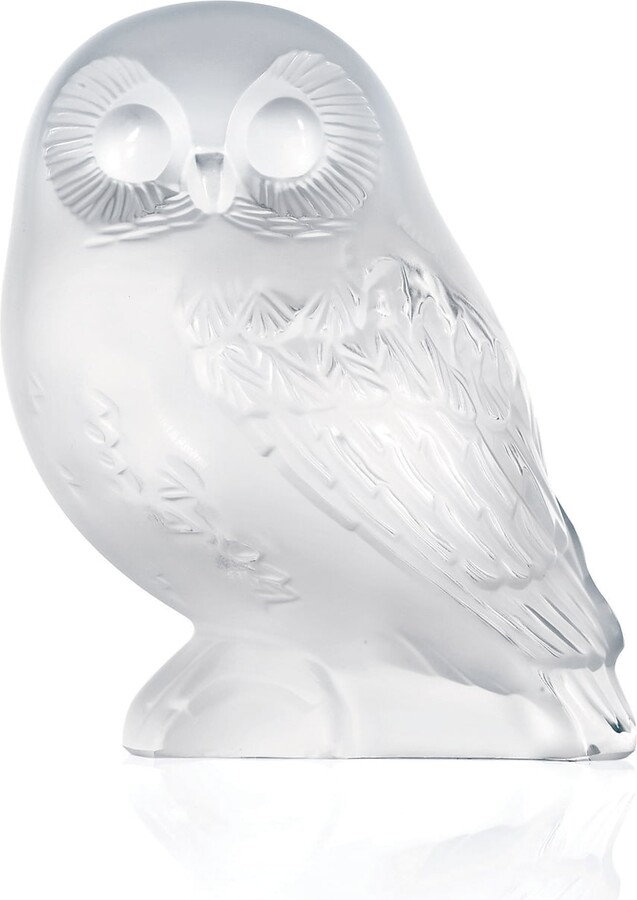 Lalique "Shivers" Crystal Owl Figure