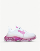 Thumbnail for your product : Balenciaga Triple S Bubble panelled leather and mesh trainers