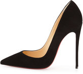 Thumbnail for your product : Christian Louboutin So Kate Suede Red Sole Pump, Black