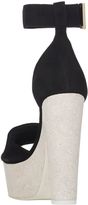 Thumbnail for your product : Nicholas Kirkwood Suede & Cork Platform Sandals-Multi