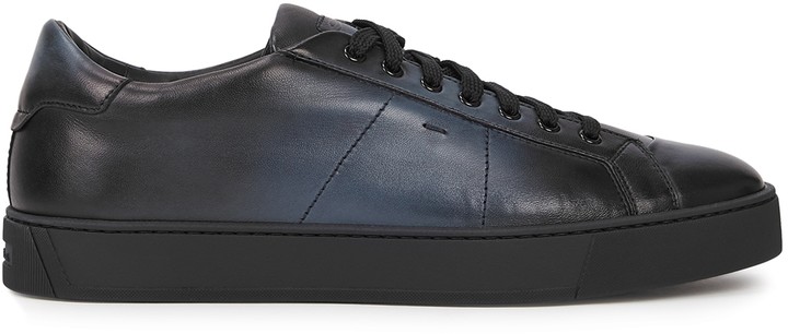 womens navy leather sneakers