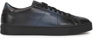 Navy leather sneakers womens Clearance