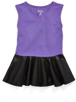 Thumbnail for your product : Flowers by Zoe Faux Leather Peplum Top (Toddler Girls & Little Girls) (Online Only)