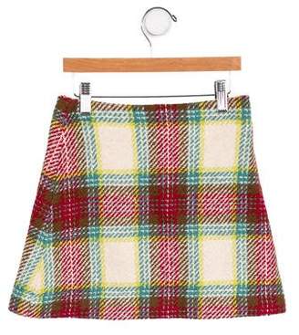 Burberry Girls' Wool Plaid Skirt