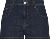 Women Blue Denim shorts Cotton, 