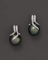 Thumbnail for your product : Tara Pearls Tara Pearls 14K White Gold, Diamond and Tahitian Cultured Pearl Drop Earrings, 12mm