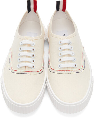 Thom Browne Off-White Heritage Vulcanized Sneakers