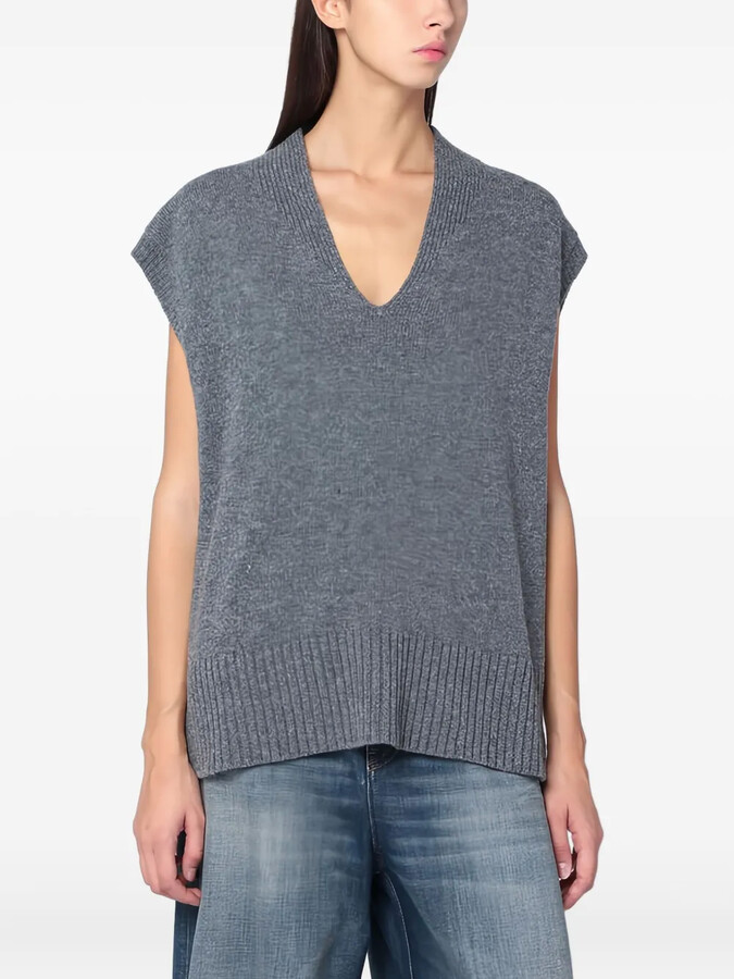 Roberto Collina V-Neck Knitted Top