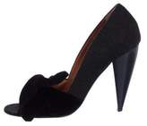 Thumbnail for your product : Lanvin Wool Peep-Toe Pumps Grey Wool Peep-Toe Pumps