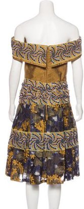Rodarte Embroidered Off-The-Shoulder Dress w/ Tags