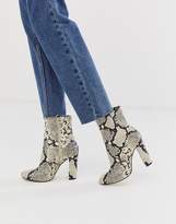 Thumbnail for your product : Call it SPRING by ALDO Piellan heeled ankle boots in light snake print-Multi