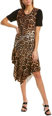 Yigal Azrouel Leopard Print Midi Dress