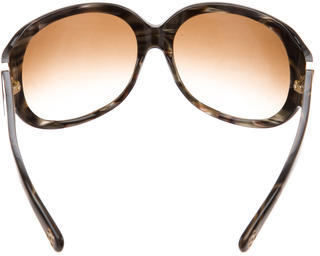 Oscar de la Renta Brown Gradient Lens Sunglasses