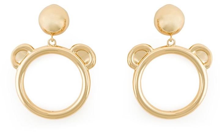 Moschino Teddy bear hoop earrings - ShopStyle Women's Fashion