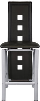 Brayden Studio Set Of 2Pc Modern Style Counter Height Chairs Metal Base And Leather Upholstered Back