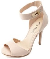 Thumbnail for your product : Charlotte Russe Anne Michelle Twist Lock Peep Toe High Heels