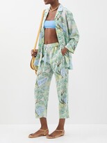 Thumbnail for your product : Olivia von Halle Casablanca Silk-satin Shirt And Trousers - Multi