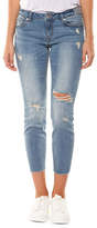 Thumbnail for your product : Dex Distressed Raw Hem Slim Jeans