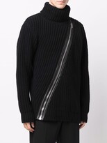 Thumbnail for your product : Les Hommes Zip-Detail Roll-Neck Jumper