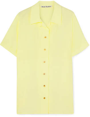 Acne Studios Rellah Crepe De Chine Shirt - Pastel yellow