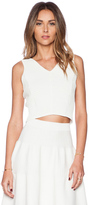 Thumbnail for your product : Sam Edelman Cropped Ottoman V-Neck Top