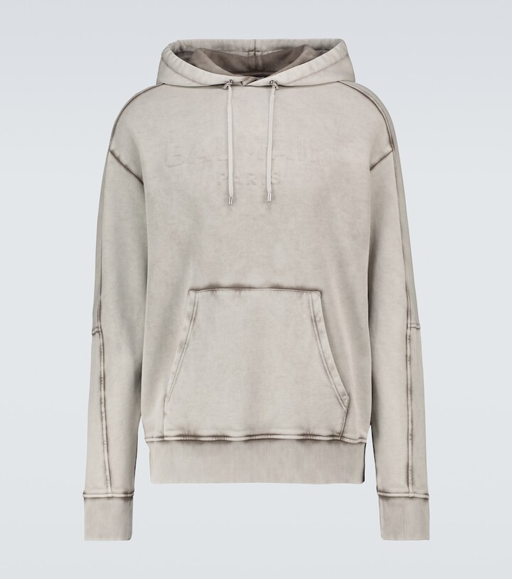 washed hooded top