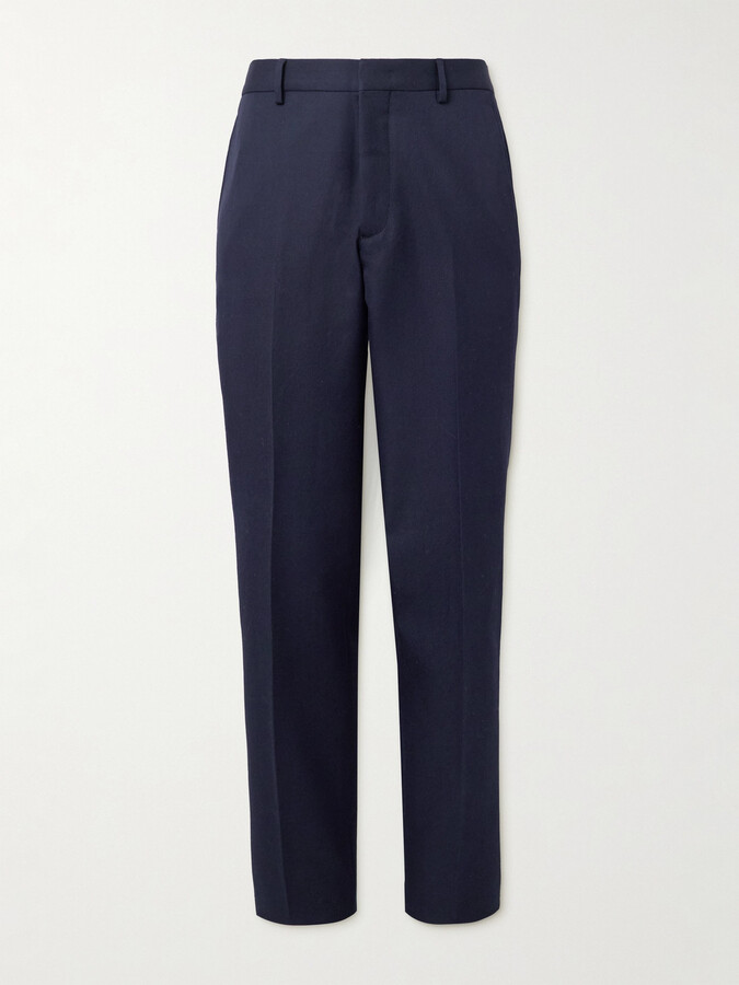 Loro Piana Jarno Straight-Leg Wool and Cotton-Blend Twill Trousers